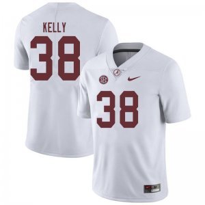 NCAA Men's Alabama Crimson Tide #38 Sean Kelly Stitched College 2019 Nike Authentic White Football Jersey FD17U85PQ